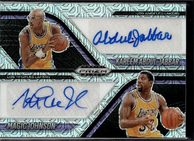 24/25 PRIZM BLACK MOJO DUAL AUTOGRAPH KAREEM ABDUL-JABBAR/MAGIC JOHNSON (16/25)