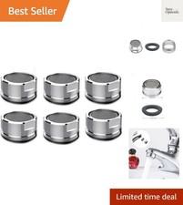 Universal Faucet Aerator Kit - 6 Chrome Aerators with Gaskets for Easy Upgrade