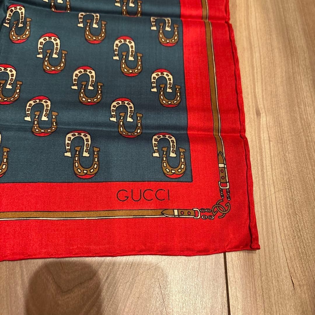 GUCCI Saddlery Motif Scarf　56cm x 56cm thumbnail 2