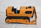 Vintage Tonka T-6 Bulldozer Pressed Steel Orange Track Dozer 9”
