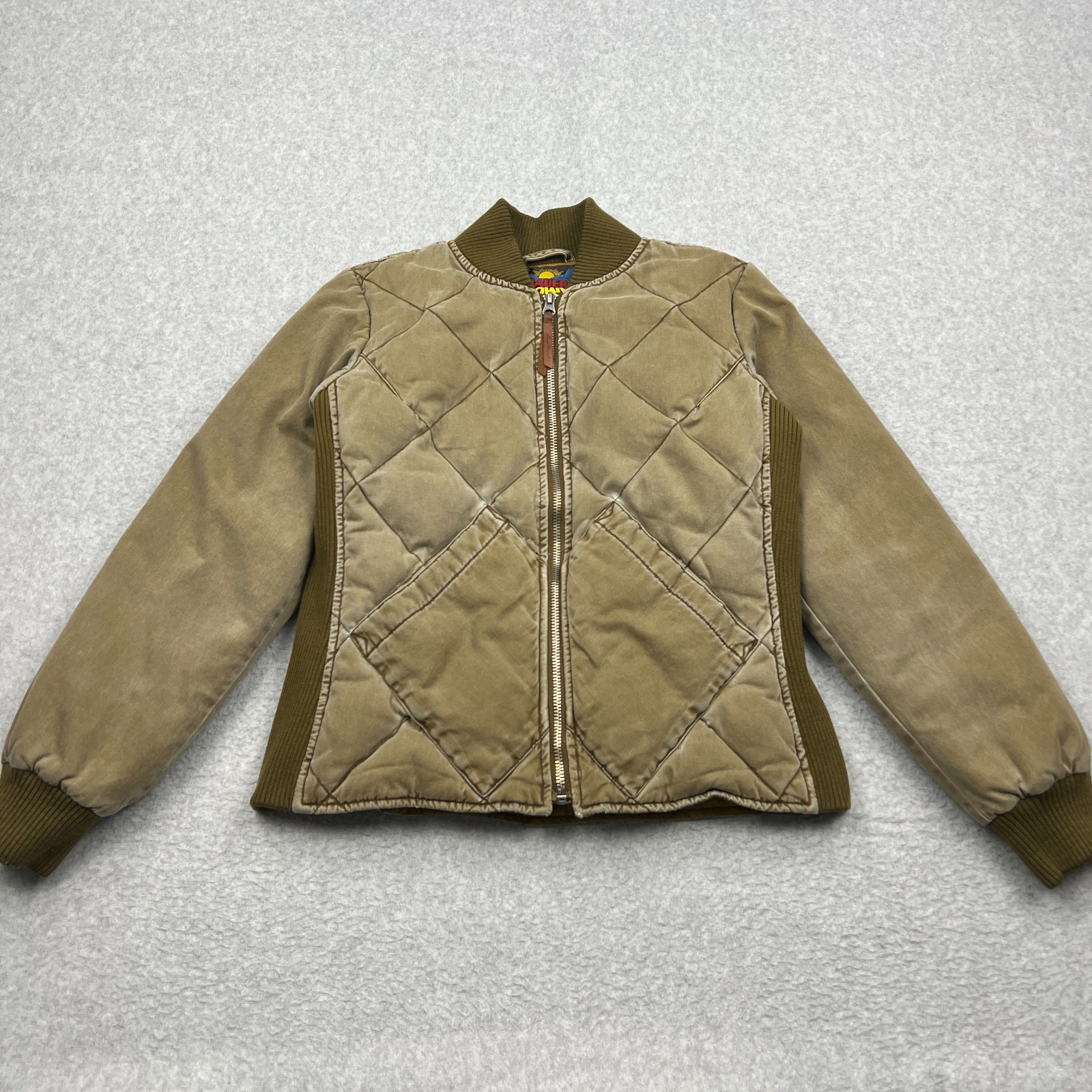 Eddie Bauer Jacket Women's PS Brown 1936 Skyliner Model Goose Down Army Bomber