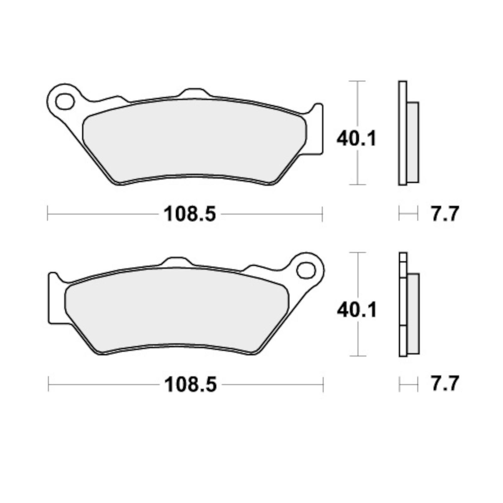 Brake Pads for GUZZI 1100 CALIFORNIA VINTAGE 2006-2007 Rear Organic Street SBS - Image 26