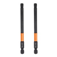 "2Stk H5 Hex Kopf Bohrer SchlüSsel 5Mm Flache Spitze 1/4\"Schaft 100Mm Lange"