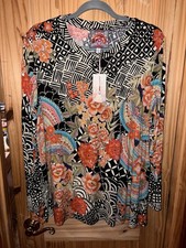 JOHNNY WAS Janie Favorite Sunrise Long Sleeve Crew Neck Swing Tee XL NWT 138