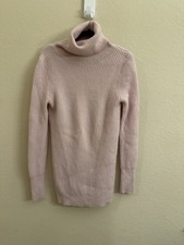 Banana Republic Todd Duncan Scottish Cashmere Turtleneck Sweater Small Pink