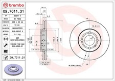 1X Bremsscheibe BREMBO 09.7011.31 SKODA CITIGO (NF1) 1 2011-2019