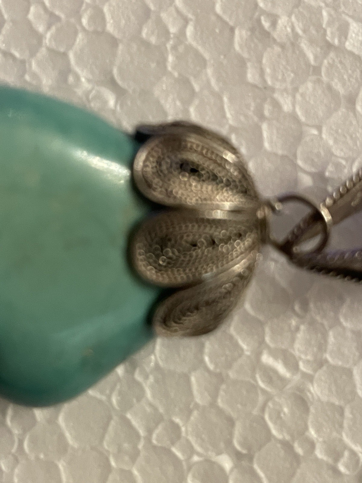 Vintage 925 Sterling Silver Natural Untreated Tur… - image 5