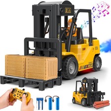 RC Forklift Truck, 2 in 1 Transform Lift Fork Hook, Kids Forklift Toy, 11 Ch...