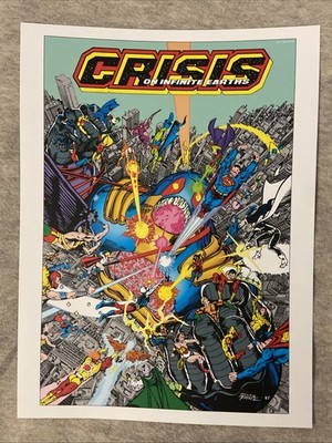 Crisis On Infinite Earths #12 COVER DC Comics Poster 12x16 George Perez
