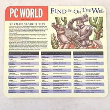 VTG PC World Mousepad Internet Search Tips 90s Technology AltaVista Ask Jeeves 