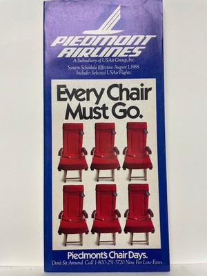 Piedmont Airlines PEP Express Paket Broschüre 1988 Vintage Luftfracht