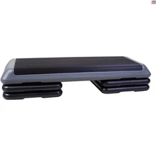 Exercise Step Platform Polyethylene 43x16in NonSlip Adjustable Riser Set