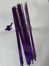 PURPLE 36PCS Bicycle Spokes STAINLESS STEEL 14G x 304mm Road Track BMX MTB Bike