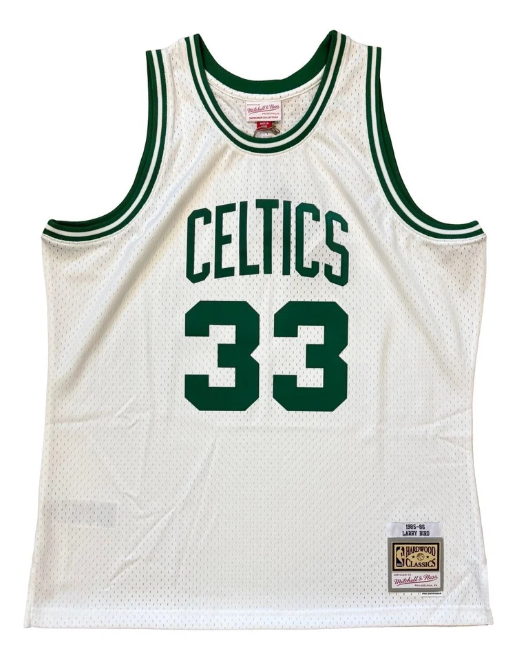 Larry Bird Signed Celtics White M&N Hardwood Classics Swingman Jersey PSA/DNA - Image 3 of 3