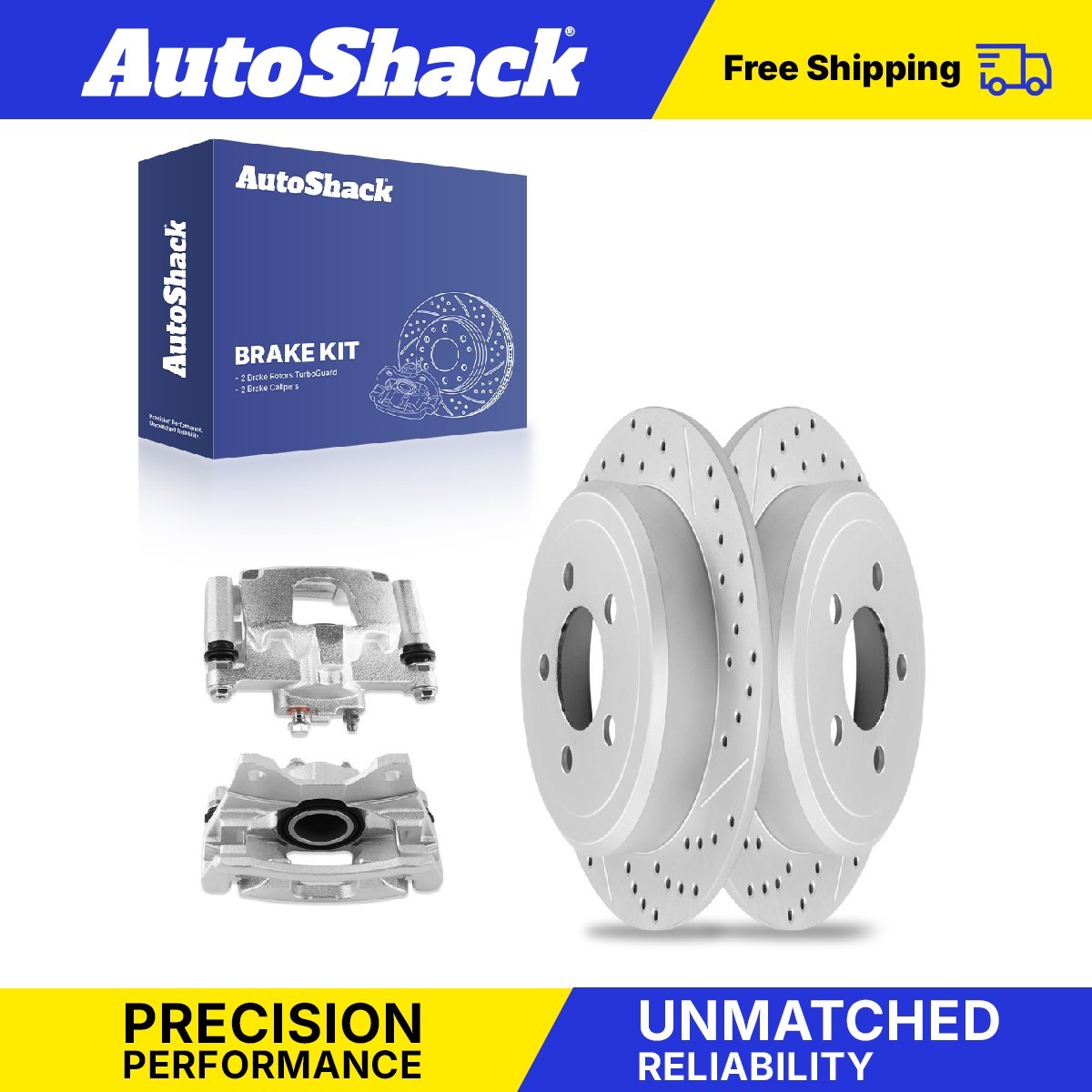 Rear Drilled Slotted Brake Rotors Calipers for Jeep Liberty Dodge Nitro V6