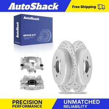 Rear Drilled Slotted Brake Rotors Calipers for Jeep Liberty Dodge Nitro V6