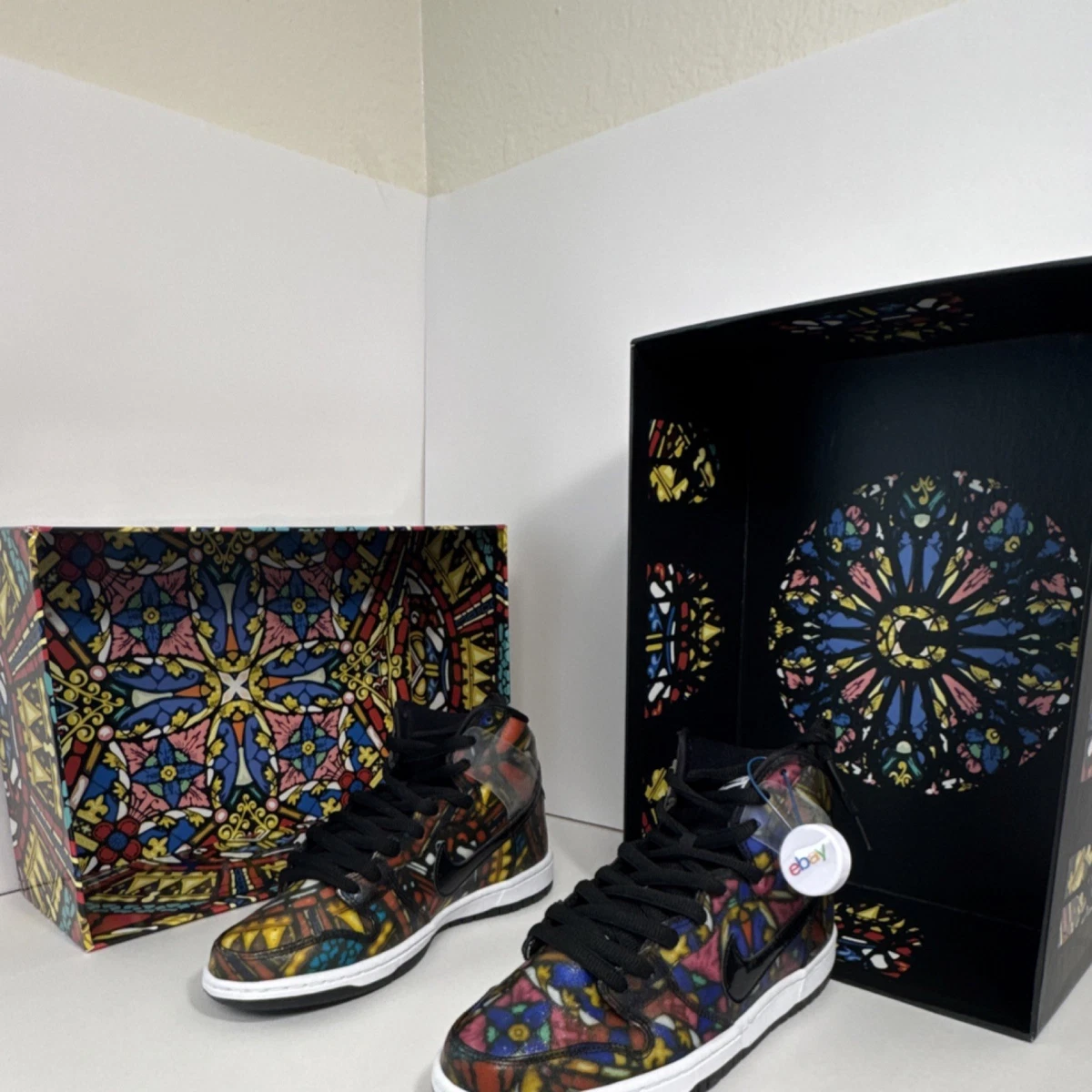 Nike Concepts x SB Dunk High Stained Glass 313171-606 Men display picture 1