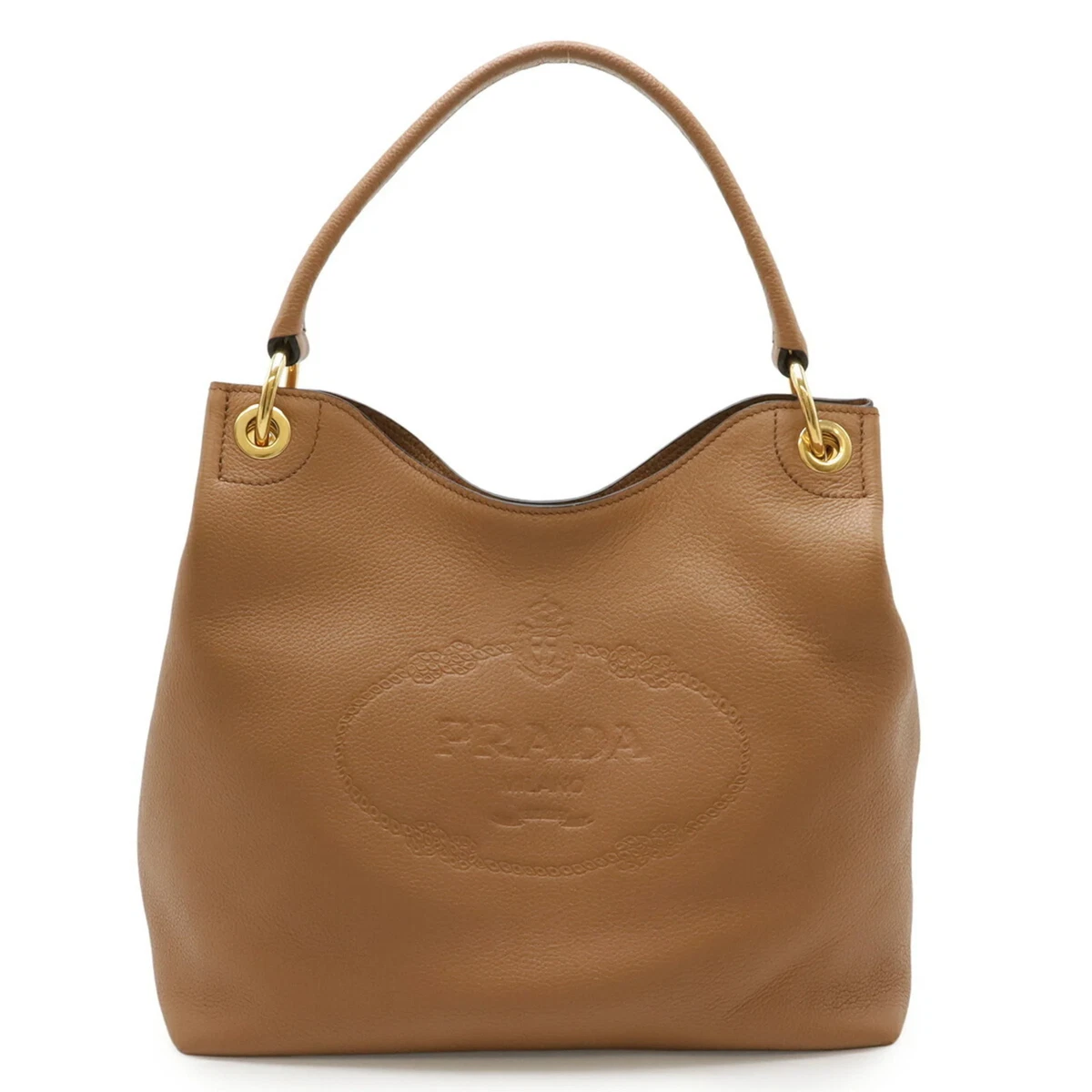 【新品・未使用】PRADA カーフレザー バッグ キャメル 1BC051 PRADA Prada Shoulder Bag Leather Camel Light Brown 1BC051 GZl1fx8k