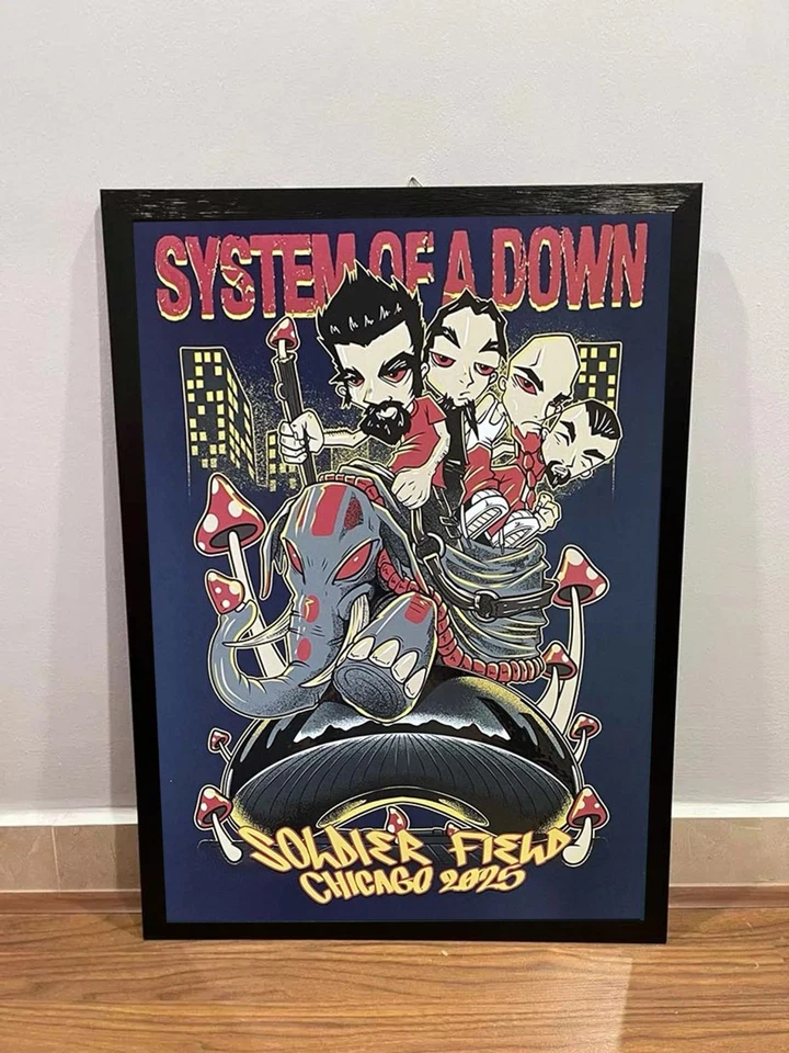 System Of A Down Chicago 2025 Venue Poster