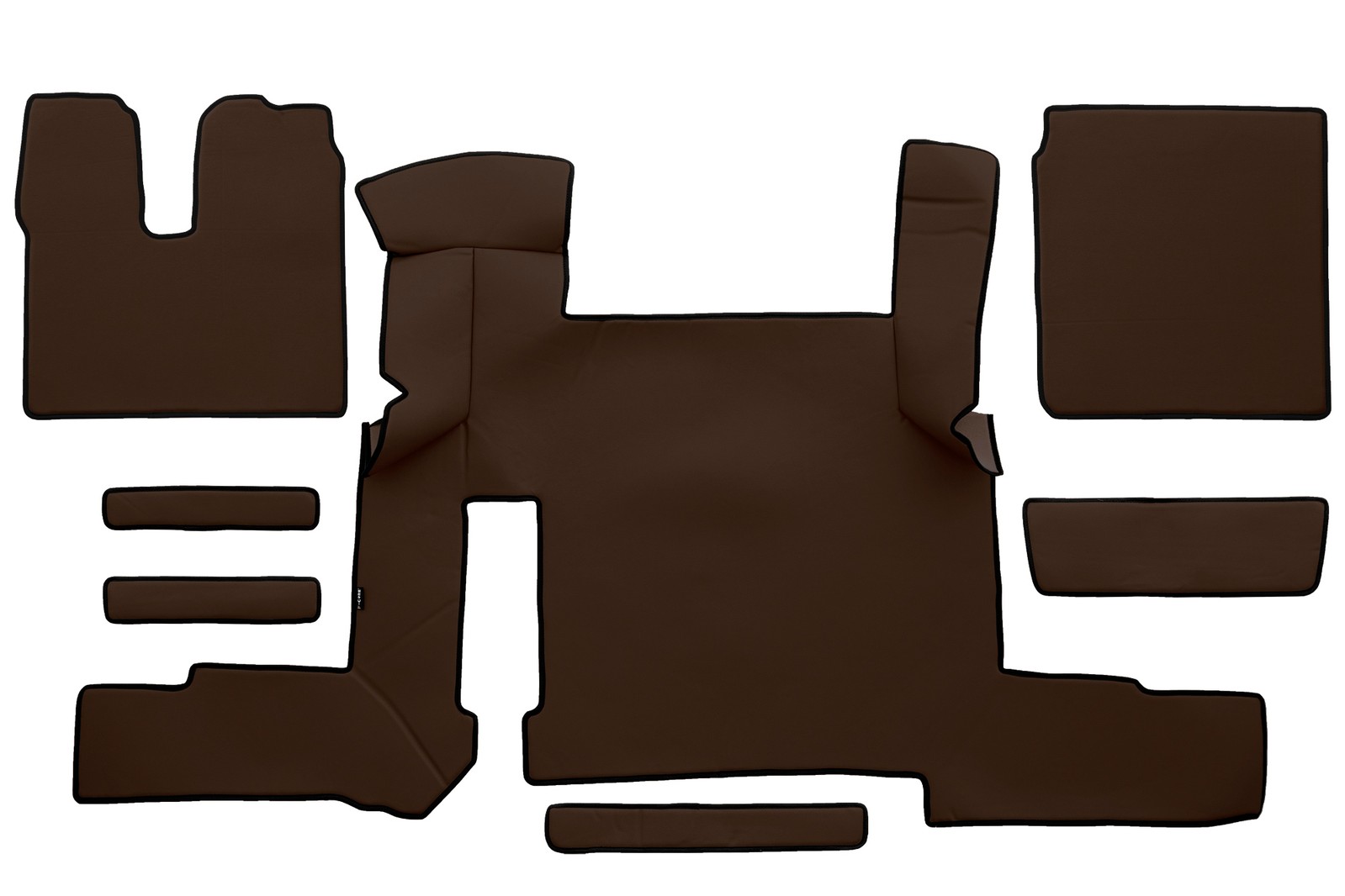 LKW Volle Deckung Fußmatten für MAN TGX 01.18-03.20 AUTOMAT 2 Schubladen BRAUN - Picture 1 of 5