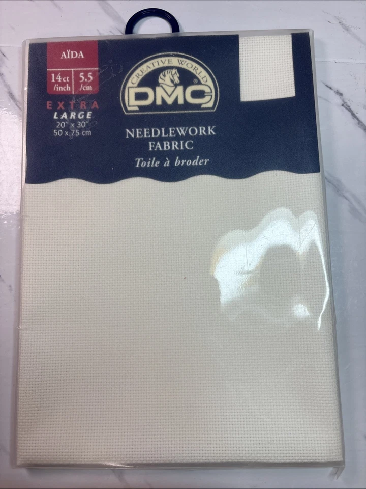 Tecido DMC Needlework 14ct Aida Extra Grande 20x30in Creme Ecru DMC F75579 NOVO - Imagem 3 de 4