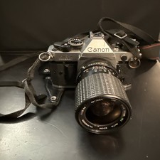 Canon AE-1 Program 35mm SLR  Five Star 35-75mm Zoom Untested 