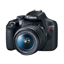 Canon EOS Rebel T7 DSLR 24.1MP w/18-55mm  75-300mm Lenses, Black