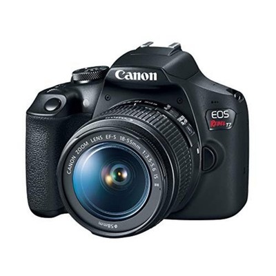 Canon EOS Rebel T7 DSLR 24.1MP w/18-55mm & 75-300mm Lenses, Black