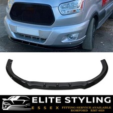 FOR FORD TRANSIT MK8 LOWER FRONT SPLITTER BUMPER LIP SPOILER GLOSS BLACK 2014-18