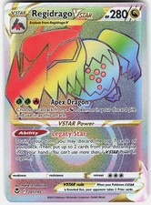 Pokemon Regidrago VSTAR 201/195 Rainbow Rare Silver Tempest Pokemon Near Mint on eBay