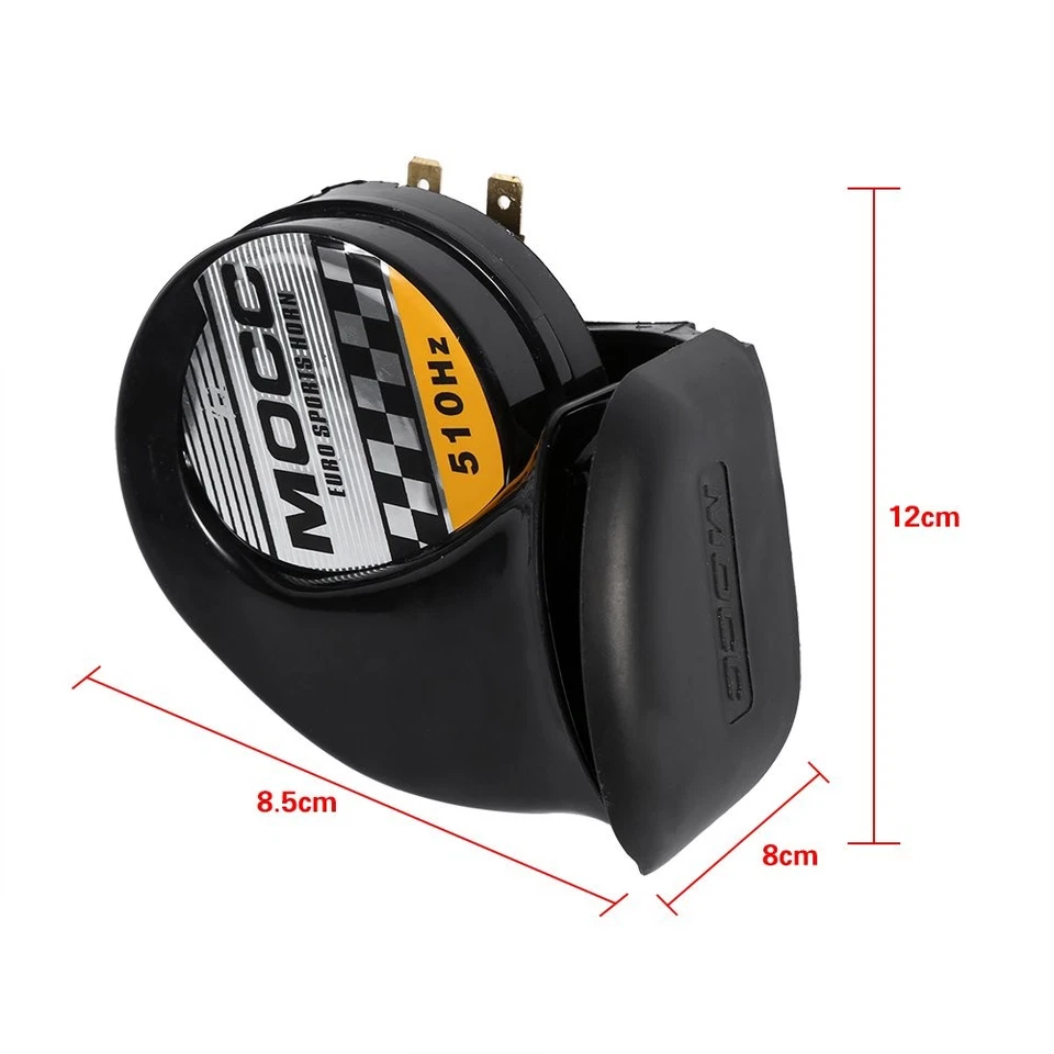 Black Loud Motorcycle Horn Suitable for all 12V cars motorcycle BMW Ducati Foto 4 de 4