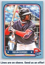 2024 Onyx Vintage #OVYOCE Yoeilin Cespedes Teal Bordered #/99