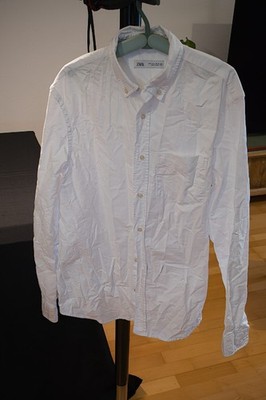 ZARA Men s White Cotton Shirt   Size S (EU 38)