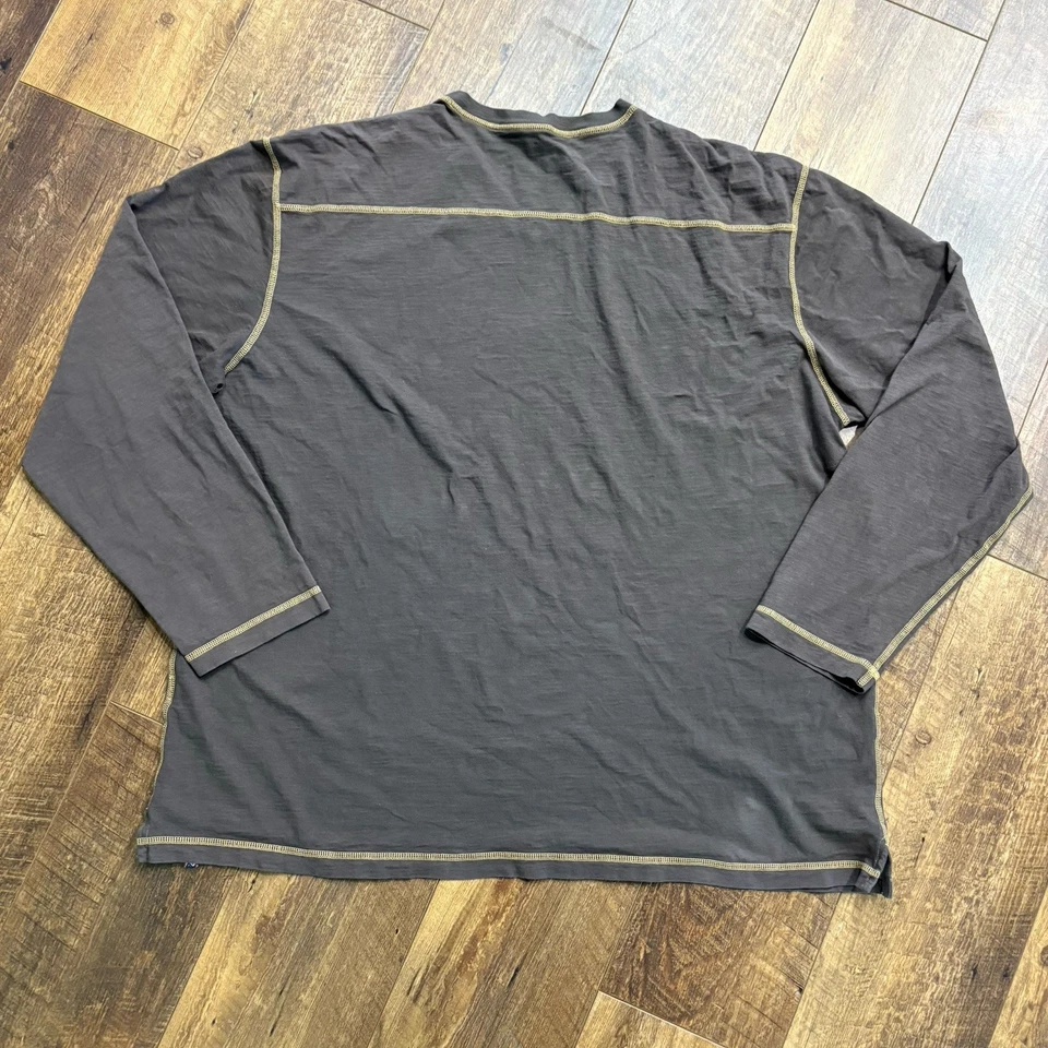 Camiseta Orvis Hombre’s Marrón Montana Morning Manga Larga De Colección Años 90’s Talla XXL Foto 3 de 4