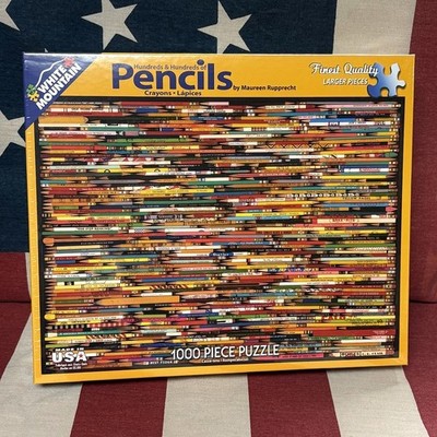 PENCIL COLLAGE jigsaw puzzle Maureen Rupprecht 2015 sealed E-Z grip USA