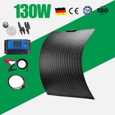 130W 12V Flexible Solar Panel Kit 30A LCD Controller Caravan Van Campervan Home