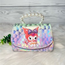 Holographic Kuromi Purse With Pearl Top Handle