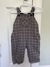 Vintage/Y2K Class Club 9 months plaid overalls with buckles baby 100 cotton
