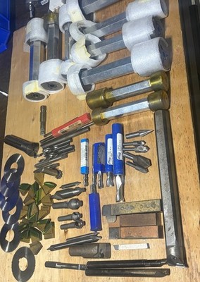 Huge lot Machinist Tools Used&New /Thread Gauges/End Mills/Boring Bars And More