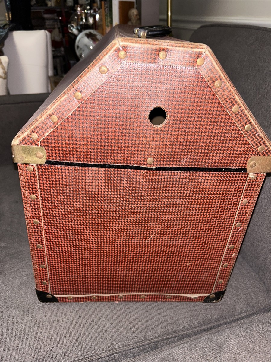 Vintage 1940s Antique Pet Cat Carrier Crate Transport 22”x 16”x12