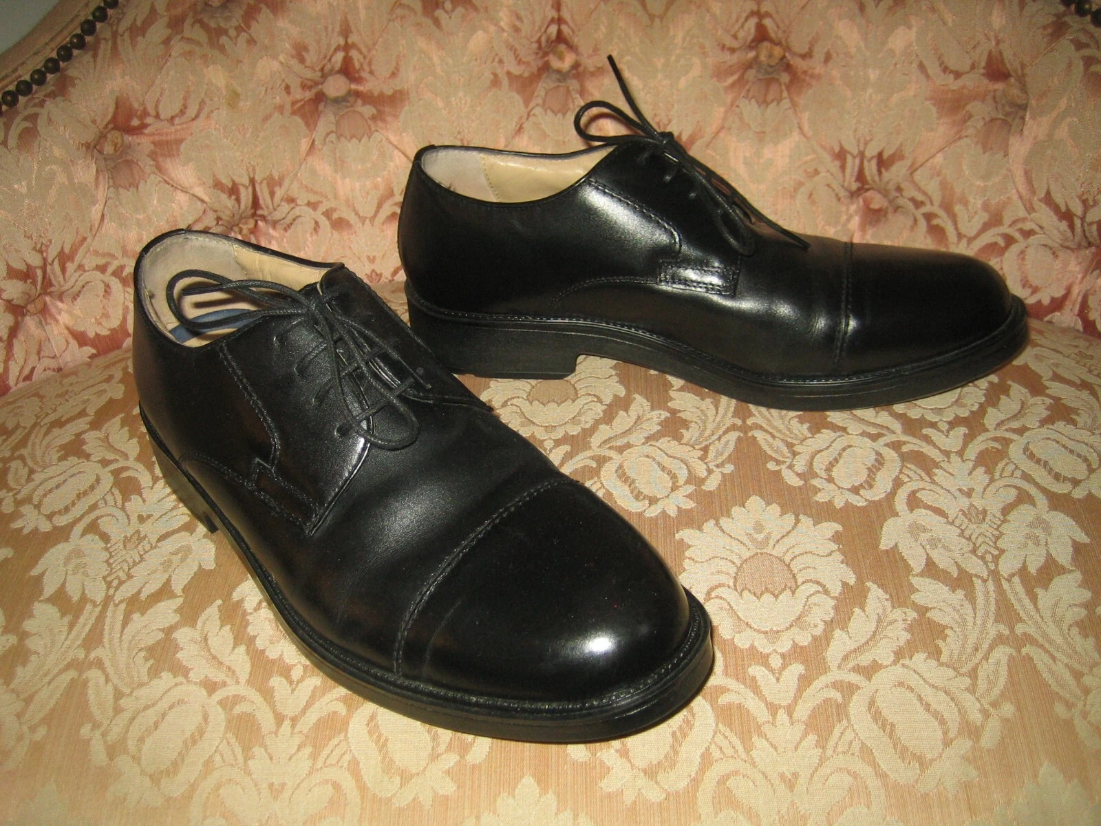 CLARKS Scarpe eleganti M&S da uomo Airflex stringate formali in pelle nera UK 9 5 EU 44 nuove