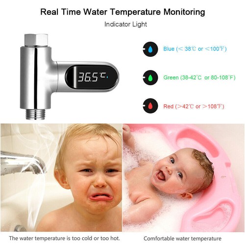 LED Digital Dusche Thermometer Wasser Dusche Temperatur Temperaturanzeige - Bild 11 von 12