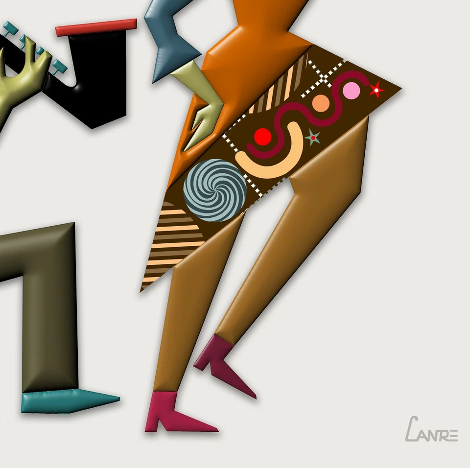 Jazz Music Art  African American DJ Print Saxophone Dancing Queen Canvas Décor - Image 4 of 4