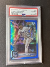 Edward Cabrera 2022 Bowman Chrome Rookie #44 Blue Refractor /150 PSA 10 Marlins