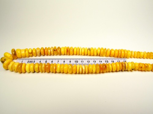 Collar ámbar báltico 22,8" amarillo caramelo yema de huevo piedra natural 6425 - Imagen 3 de 7