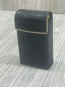 Bosca Black Cigarette Case very good condition Vintage Genuine Lizard