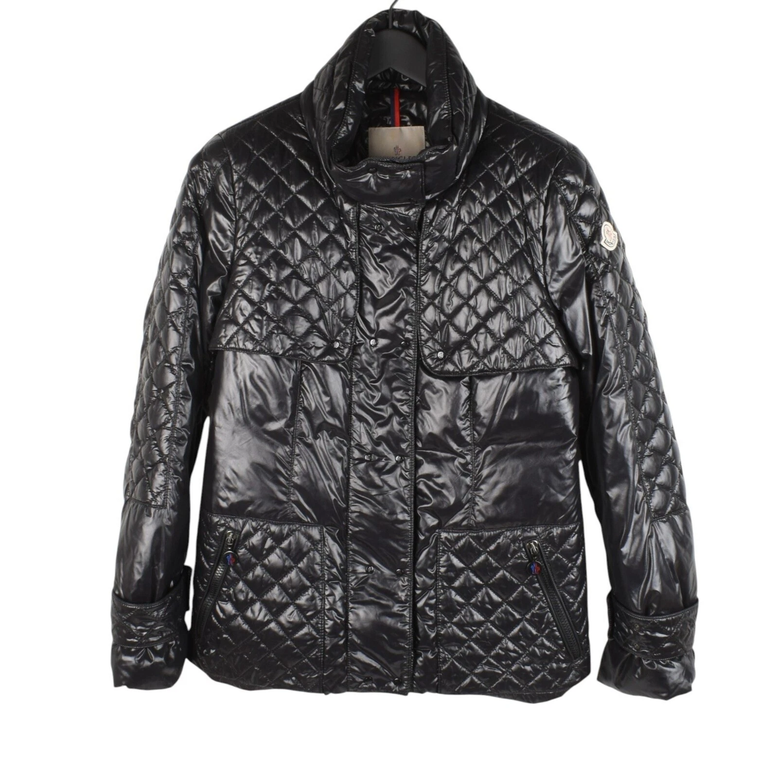 Piumino donna nero Moncler Kingston originale giacca cappotto taglia 3 M H5415