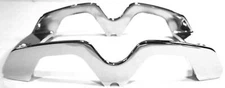 Lens guards(2) chrome plate tiger eye cat eye double bubble light for Kenworth