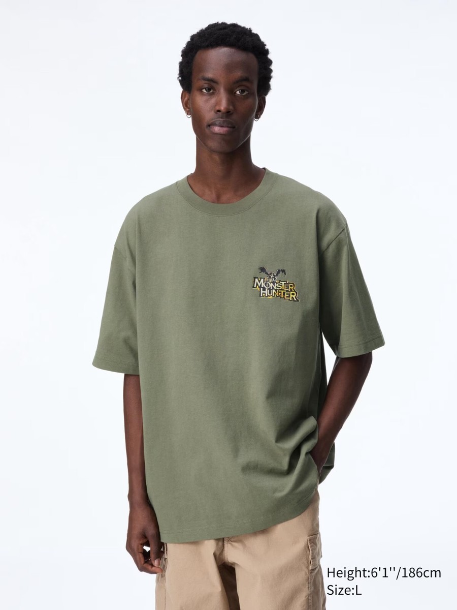 FREE SHIP] Uniqlo Oversized Capcom Monster Hunter Graphic T Shirt