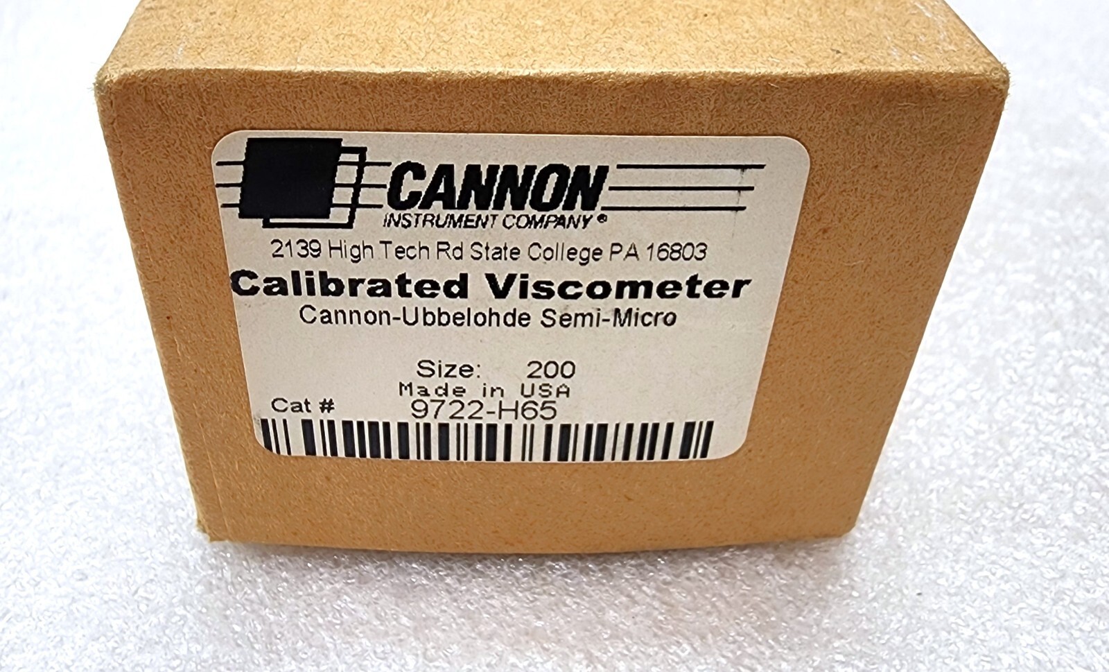 Cannon 9722-H65 Viscometer Ubbelohde Semi-Micro Calibrated, Size 200